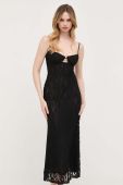 Сукня Bardot колір чорний maxi облягаюча (3320392)