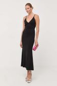 Сукня Bardot колір чорний maxi облягаюча (3320397)