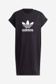 Бавовняна сукня adidas Originals колір чорний mini пряма IC5483-black