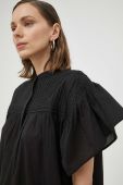 Бавовняна сукня 2NDDAY колір чорний mini розкльошена