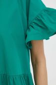 Бавовняна сукня 2NDDAY колір зелений mini розкльошена