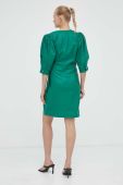 Шкіряна сукня 2NDDAY колір зелений mini пряма