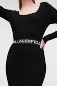 Сукня Karl Lagerfeld колір чорний midi облягаюча (3373893)