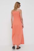 Бавовняна сукня United Colors of Benetton колір помаранчевий maxi пряма