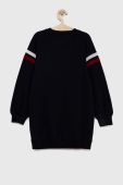 Дитяча бавовняна сукня Tommy Hilfiger колір синій midi пряма