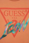 Дитяча бавовняна сукня Guess колір помаранчевий mini пряма (2898096)