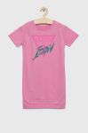 Дитяча бавовняна сукня Guess колір фіолетовий mini пряма (2898108)