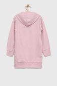 Дитяча бавовняна сукня Guess колір рожевий midi пряма (2885707)