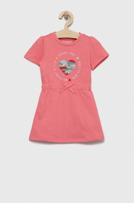 Дитяча сукня Guess колір рожевий mini розкльошена (2856875)