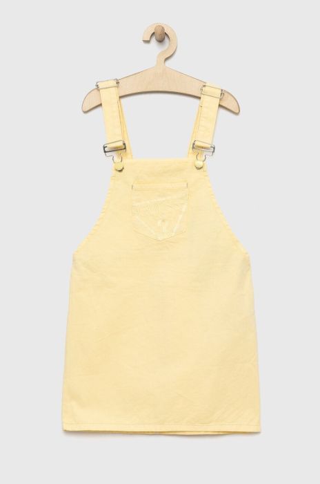 Дитяча джинсова сукня Guess колір жовтий mini пряма