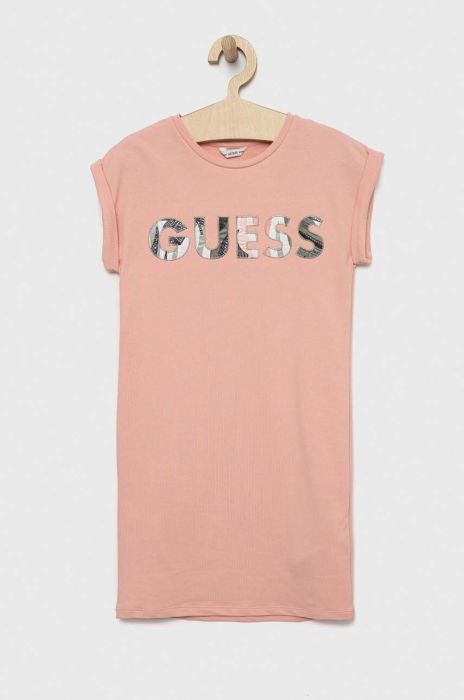 Дитяча сукня Guess колір рожевий mini пряма (3004379)