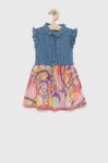 Дитяча сукня Guess mini розкльошена колір блакитний (3015242)