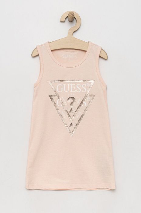 Дитяча бавовняна сукня Guess колір помаранчевий mini пряма (3124071)