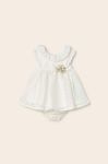 Дитяча сукня Mayoral Newborn колір бежевий mini розкльошена (3113677)
