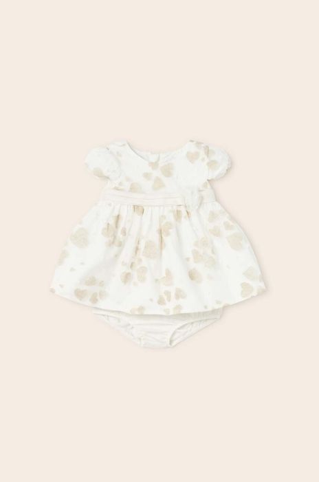 Дитяча сукня Mayoral Newborn колір бежевий mini розкльошена (3095491)