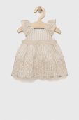 Дитяча сукня з домішкою льону Mayoral Newborn колір бежевий mini розкльошена