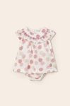 Дитяча бавовняна сукня Mayoral Newborn колір білий mini розкльошена