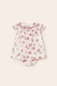 Дитяча бавовняна сукня Mayoral Newborn колір білий mini розкльошена
