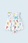 Дитяча бавовняна сукня Mayoral Newborn колір бірюзовий mini розкльошена (2961931)