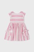 Дитяча сукня з домішкою льону Mayoral колір рожевий mini розкльошена (2944025)
