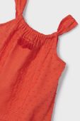 Дитяча бавовняна сукня Mayoral колір помаранчевий midi пряма