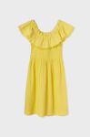 Дитяча бавовняна сукня Mayoral колір жовтий mini розкльошена (2985259)