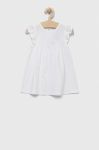 Дитяча бавовняна сукня United Colors of Benetton колір білий mini розкльошена (3279620)