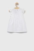 Дитяча бавовняна сукня United Colors of Benetton колір білий mini розкльошена (3279620)