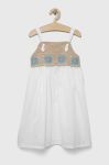 Дитяча бавовняна сукня United Colors of Benetton колір білий mini розкльошена (3282894)