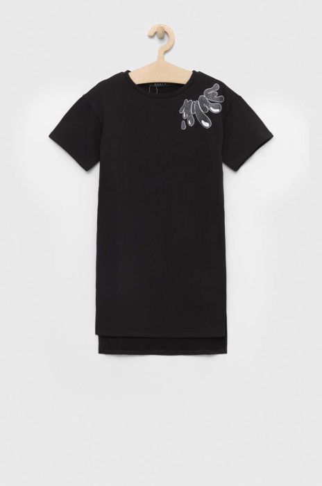 Дитяча сукня Sisley колір чорний mini пряма (3036603)