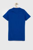 Дитяча бавовняна сукня Tommy Hilfiger Колір синій mini пряма колір темно-синій