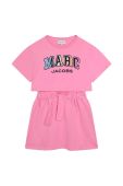 Дитяча бавовняна сукня Marc Jacobs колір рожевий mini розкльошена
