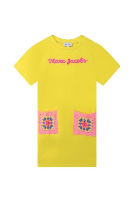 Дитяча бавовняна сукня Marc Jacobs колір жовтий mini oversize (3074894)