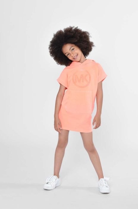 Дитяча бавовняна сукня Michael Kors колір помаранчевий mini пряма (3083030)
