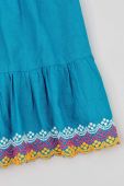Дитяча сукня з домішкою льону zippy midi розкльошена колір блакитний