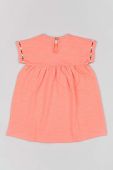 Дитяча бавовняна сукня zippy колір помаранчевий mini oversize