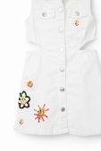 Дитяча джинсова сукня Desigual колір білий mini пряма