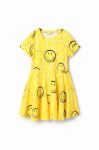 Дитяча бавовняна сукня Desigual колір жовтий mini розкльошена (3117822)
