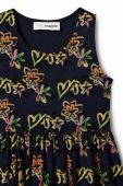 Дитяча бавовняна сукня Desigual колір синій mini розкльошена (3065145)