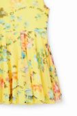Дитяча бавовняна сукня Desigual колір жовтий mini розкльошена (3065156)