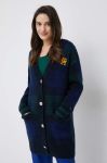 Кардиган з домішкою вовни Tommy Hilfiger жіночий колір синій
