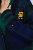 Кардиган з домішкою вовни Tommy Hilfiger жіночий колір синій