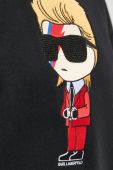Кофта Karl Lagerfeld жіноча колір чорний з аплікацією (2894027)
