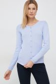 Бавовняний кардиган United Colors of Benetton жіночий легкий колір блакитний