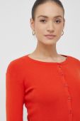 Бавовняний кардиган United Colors of Benetton жіночий колір помаранчевий легкий
