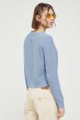 Бавовняний светр Guess Originals легкий колір блакитний