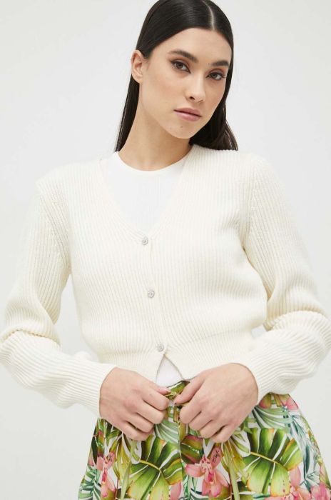 Кардиган з домішкою вовни Miss Sixty колір бежевий теплий