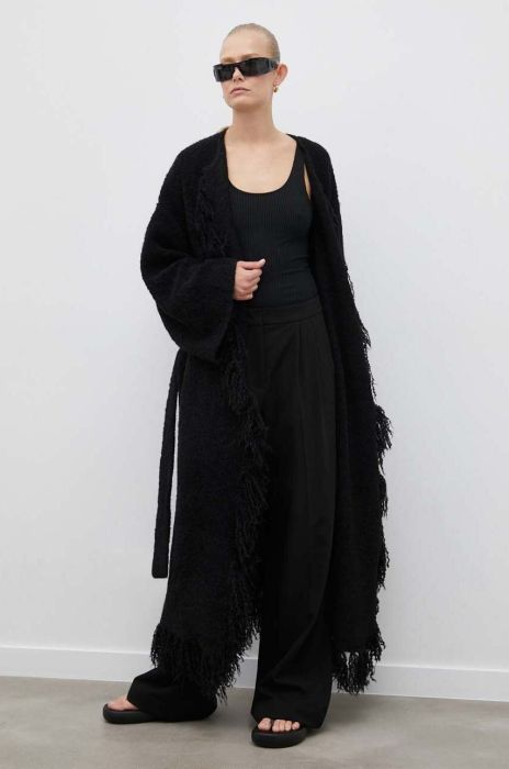 Кардиган з домішкою вовни Day Birger et Mikkelsen колір чорний теплий