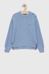 Дитячий бавовняний светр Tommy Hilfiger теплий колір блакитний