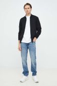 Кардиган з домішкою шовку Guess чоловічий колір чорний